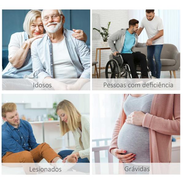 Cadeira para Duche Antiderrapante com Altura Ajustável 47x50x87 cm Branco