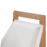 Móvel Auxiliar de banheiro com 3 Prateleiras Organizadoras de Bambu 27,5x20,8x74 cm Cor Branco e Natural