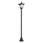 Candeeiro Solar de Jardim com Proteção IP44 Luzes LED para Exterior Pátio Varanda 15x15x120 cm Preto