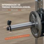 Máquina Multi Estação de Musculação Máquina de Musculação com Suporte para Agachamentos e Barra para Pesos 210x132x225 cm Preto