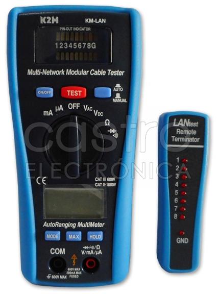 Multimetro Digital com Testador de Redes KM - LAN - K2M