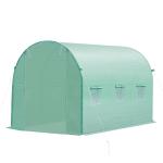 Cobertura de Estufa com 6 Janelas e Porta para Jardim Anti - UV PE 300x200x200 cm Verde