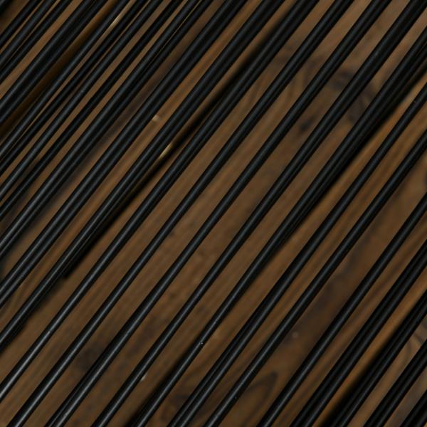 Conjunto de Jardim de Vime Sintético 5 Peças com Mesa Quadrada e 4 Cadeiras Almofadas Preto e Madeira