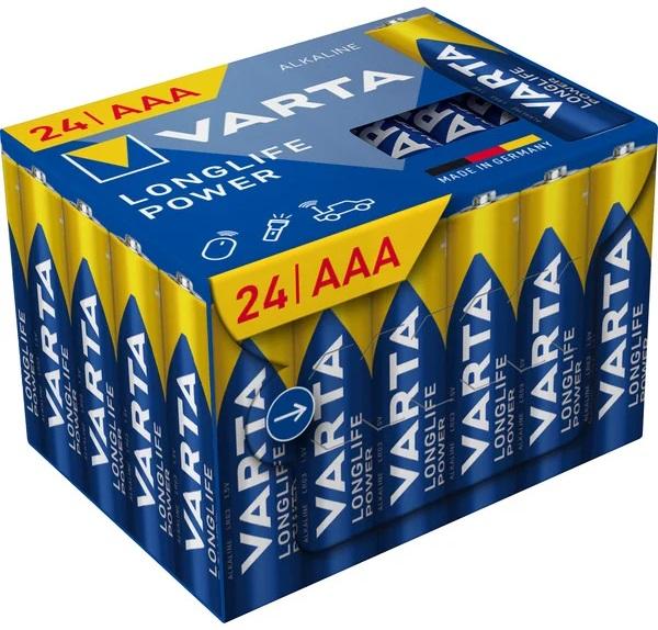 Pack 24x Pilhas 1,5V Alcalinas LR03 AAA - VARTA