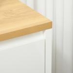 Aparador de Sala de Estar Armário de Armazenamento com 3 Portas e Prateleiras Ajustáveis 120x37x75 cm Branco e Madeira