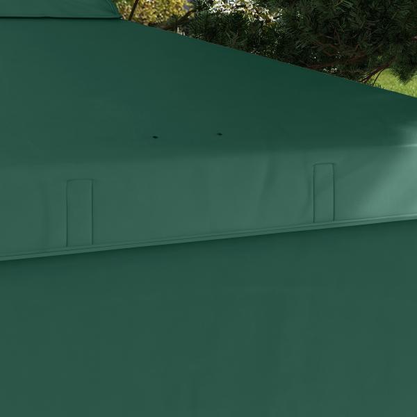 Tenda Dobrável 2,5x2,5 m Tenda de Jardim com 1 Parede Lateral Altura Ajustável para Campismo Festas Verde