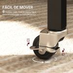 Mesa de Jantar Dobrável para 4 - 6 Pessoas com Rodas e Abas Rebatíveis para Cozinha 120x80x73 cm Cinzento