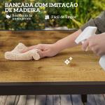 Mesa de Jantar Exterior Extensível de 160 - 240 cm para 6 - 8 Pessoas Mesa de Jardim Retangular para Terraço Castanho