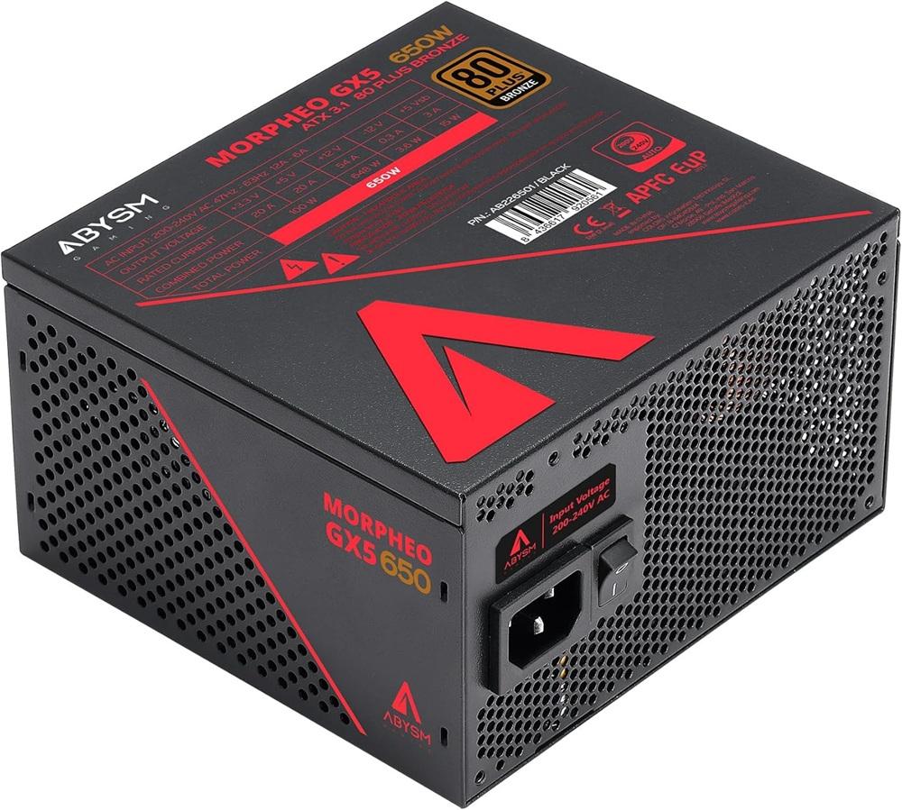 Fonte de Alimentação Morpheo GX5 650W 20+4 pin ATX (Preto) - ABYSM