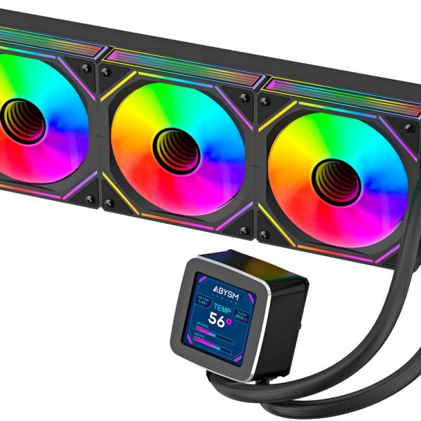 Water Cooler Oceanic LCD 360 ARGB 120mm (Preto) - ABYSM