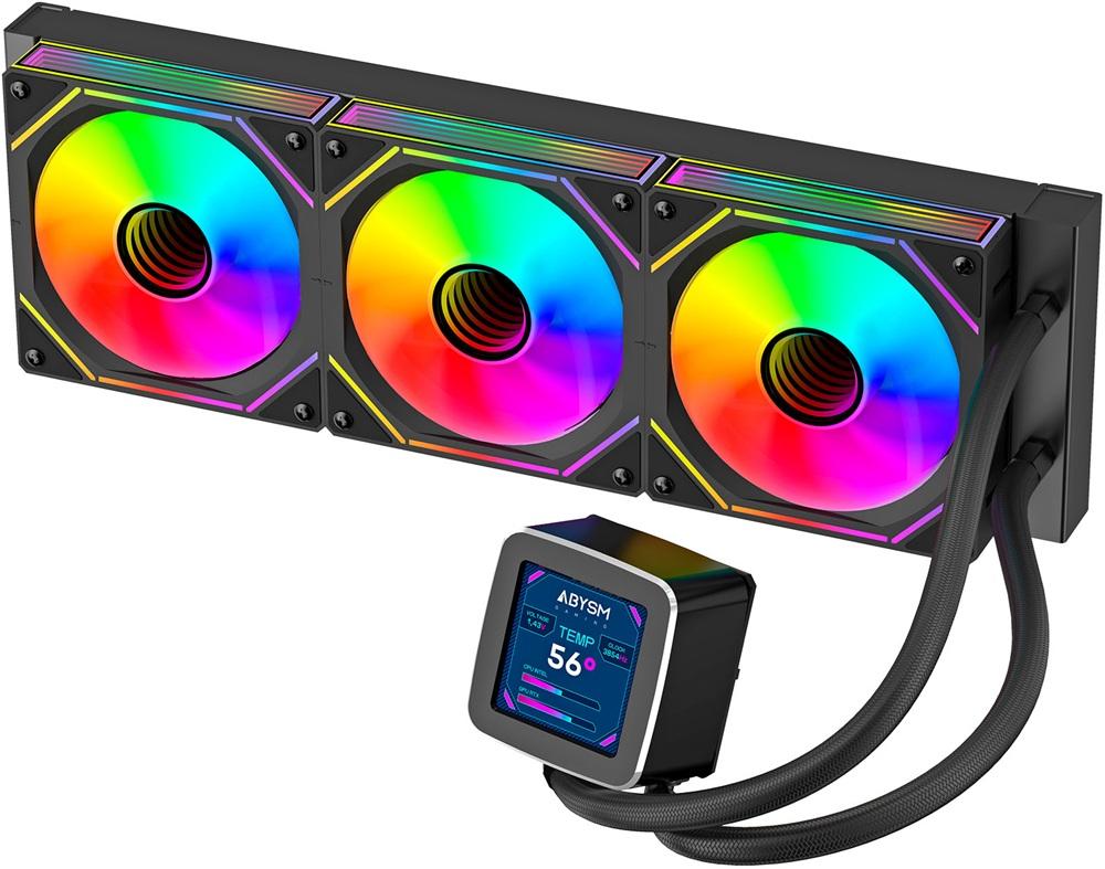 Water Cooler Oceanic LCD 360 ARGB 120mm (Preto) - ABYSM