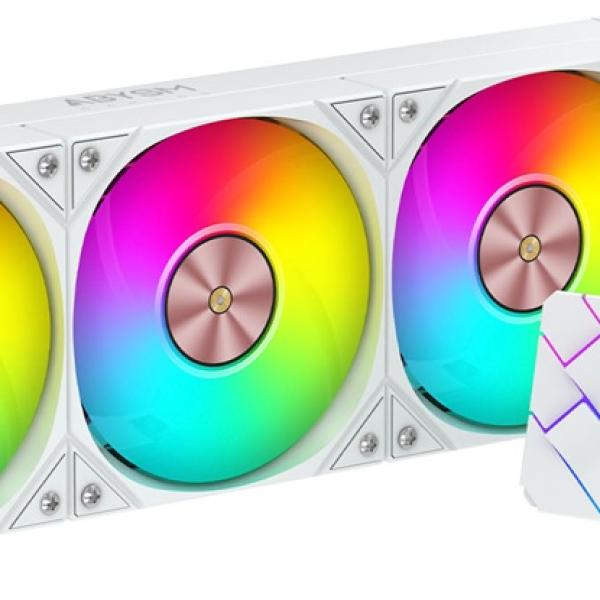 Water Cooler Oceanic LCD 360 ARGB 120mm (Branco) - ABYSM