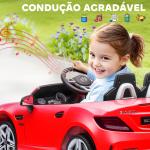 Carro Elétrico Mercedes SLC 300 12V com Controlo Remoto Faróis LED Música TF USB e Abertura da Porta 3 - 5km/h 107x62,5x44 cm Vermelho