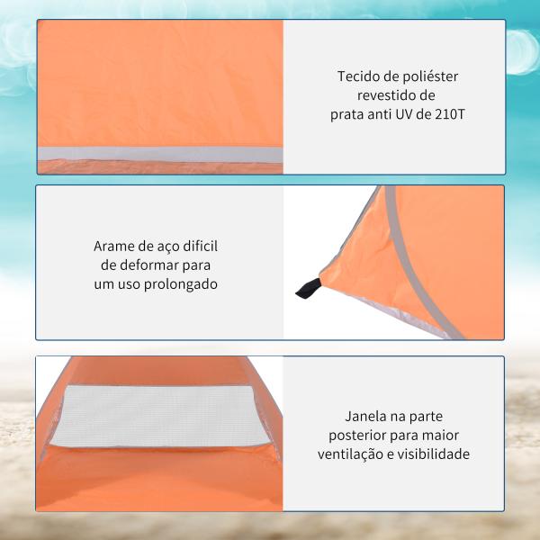 Tenda pop - up instantânea e portátil com janelas Tipo de refúgio para piquenique, praia e acampamento com proteção UV