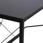 Secretária em Forma de L Secretária para Escritório com Estrutura de Metal Secretária de Canto 150x150x76 cm Preto