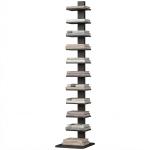 Estante de 11 Níveis Estilo Industrial Estante Estreita e Alta para Espaços Reduzidos 34,5x41,5x163,5 cm Preto