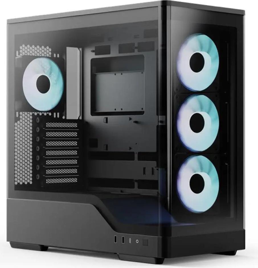 Caixa ATX Aerocool P500A ARGB Vidro Temperado Preto