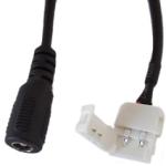 Ficha DC com Fio e Conector 8mm (SMD3528/2835) p/ Fita de LEDs
