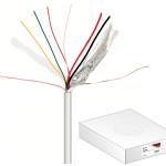 Bobine Cabo de Alarme 6 Condutores [2x 0,75mm² + 4x 0,22mm²] - 100mts