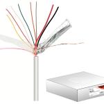 Bobine Cabo de Alarme 8 Condutores [2x 0,75mm² + 6x 0,22mm²] - 100 mts