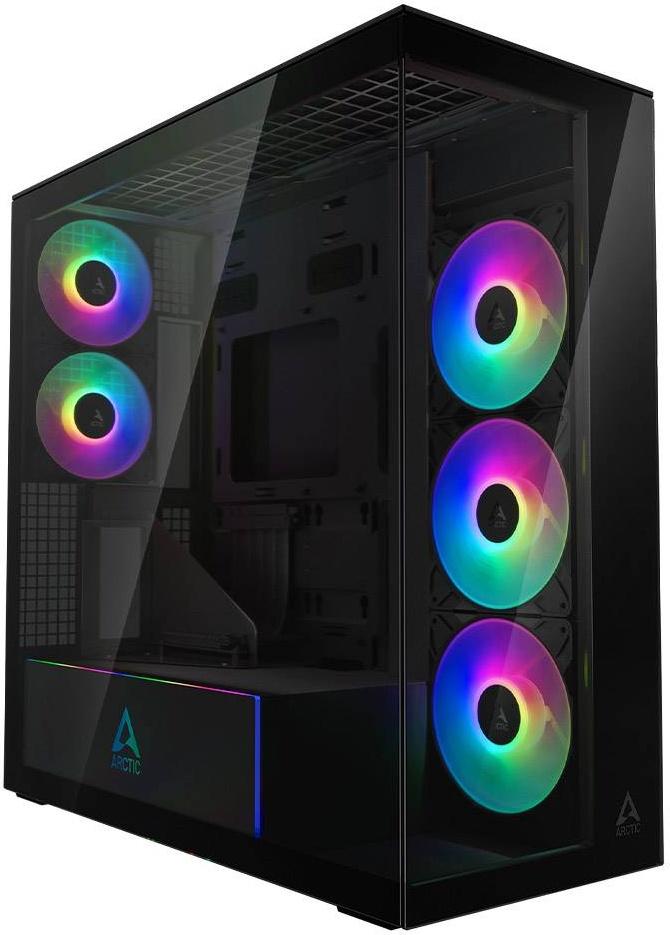 Caixa E - ATX Arctic Xtender VG ARGB Vidro Temperado Preto Espelhado