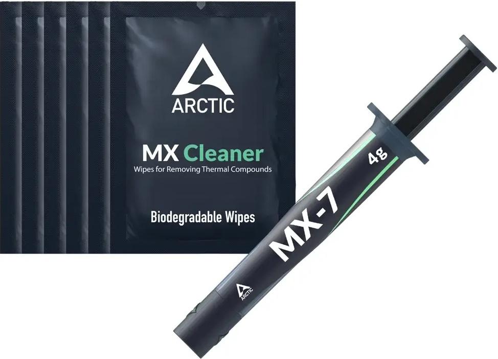 Pasta Térmica MX - 7 4g High Performance + 6 Toalhetes de Limpeza MX Cleaner - ARCTIC
