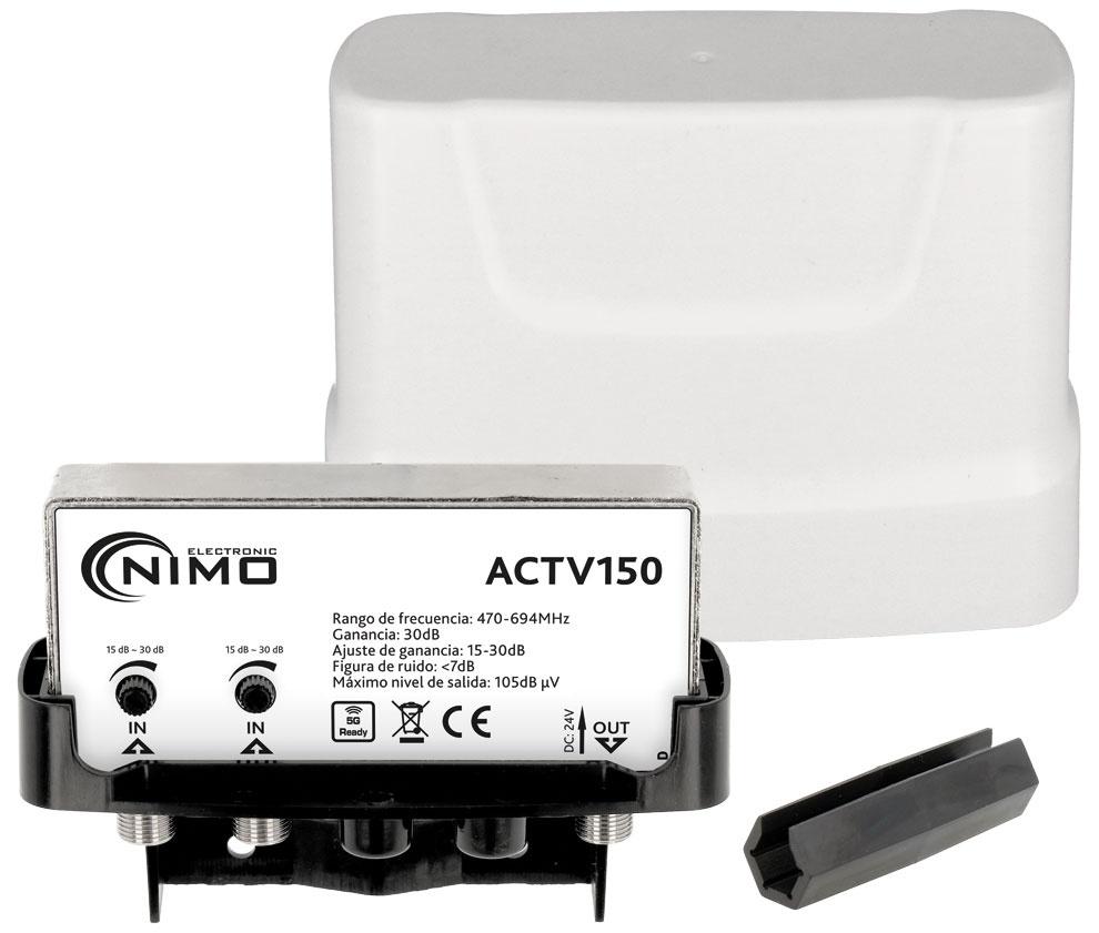 Amplificador de Mastro 2 Entradas / 1 Saída UHF c/ Filtro 5G LTE - NIMO