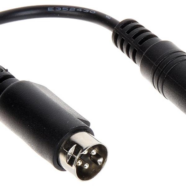 Cabo Adaptador Ficha DIN 4 Pinos Macho - Ficha DC Fêmea 2,1/5,5 mm (10cm)