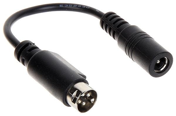 Cabo Adaptador Ficha DIN 4 Pinos Macho - Ficha DC Fêmea 2,1/5,5 mm (10cm)