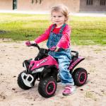 Quadriciclo Infantil para Crianças acima de 18 Meses com Luzes e Música 67,5x38x44cm Rosa