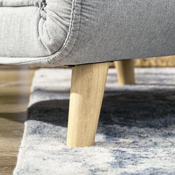Poltrona 2 em 1 Sofá Cama Individual Dobrável com Encosto Ajustável e Almofada Carga 150 kg 72x78x79 cm Cinza