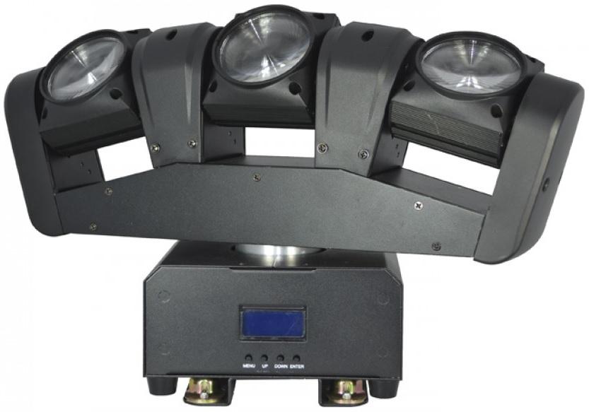 Moving Head (3 Cabeças) BEAM RGBW 36W LED DMX - ACOUSTIC CONTROL