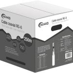 Bobine Cabo Coaxial RG6 Cobre Ø6,8mm Branco (250 mts) - NIMO
