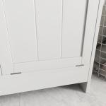 Armário de Casa de Banho com Cestos de Roupa Suja Móvel Roupa Suja com 2 Compartimentos 66x33x68 cm Branco