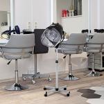 Secador de Cabelo Profissional 1180W com Capuz e Rodas com Temporizador de Temperatura Ajustável em Altura Preto