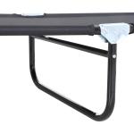 Espreguiçadeira dobrável reclinável com ângulo ajustável de 3 posições para exterior carga 120 kg 190x56x28 cm Preto