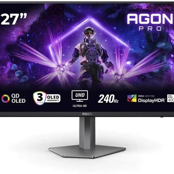 Monitor Agon Pro AG276UZD QD - OLED 26.5 4K UHD 16:9 240Hz VESA Adaptive Sync / G - SYNC - AOC