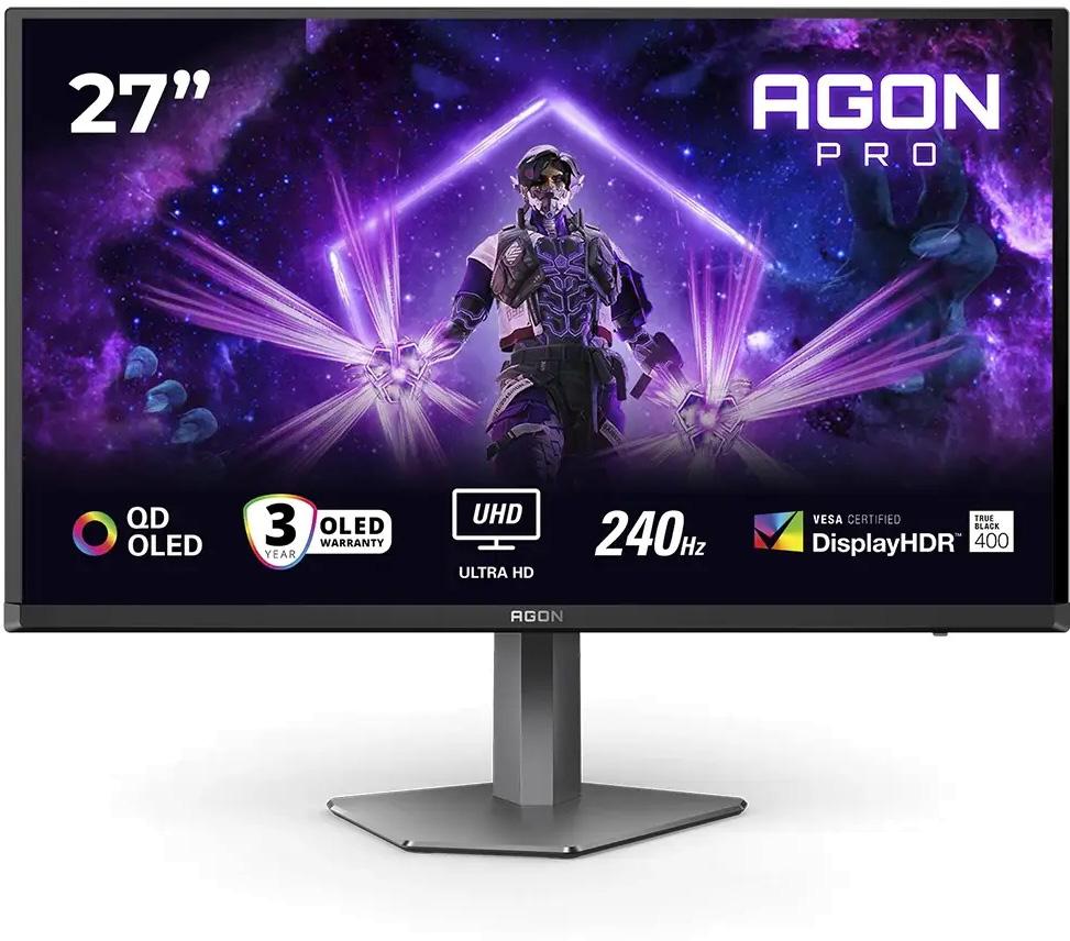 Monitor Agon Pro AG276UZD QD - OLED 26.5 4K UHD 16:9 240Hz VESA Adaptive Sync / G - SYNC - AOC
