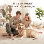 Tapete para Sala de Estar 230x160 cm Tapete Lavável à Máquina Pelo Longo Macio Estilo Moderno Creme
