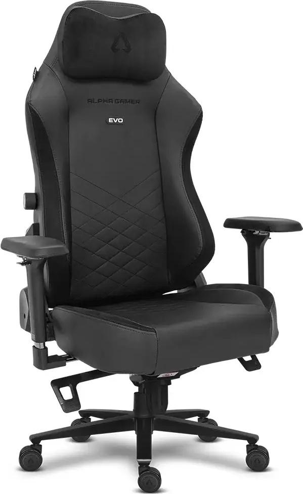 Cadeira Gaming Alegra Evo PU Leather Midnight Black - ALPHA GAMER
