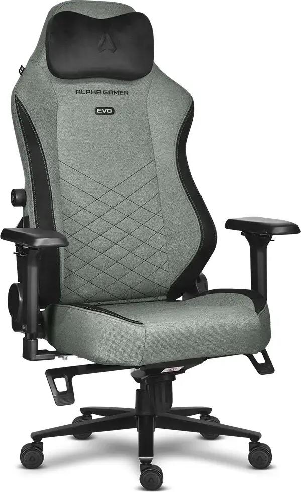 Cadeira Gaming Alegra Evo Fabric Sage Green - ALPHA GAMER