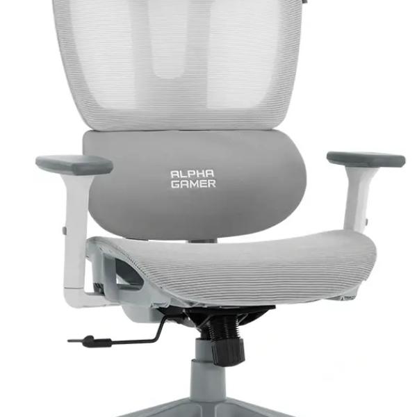 Cadeira de Escritório Ergonómica Luna Cinzenta - ALPHA GAMER