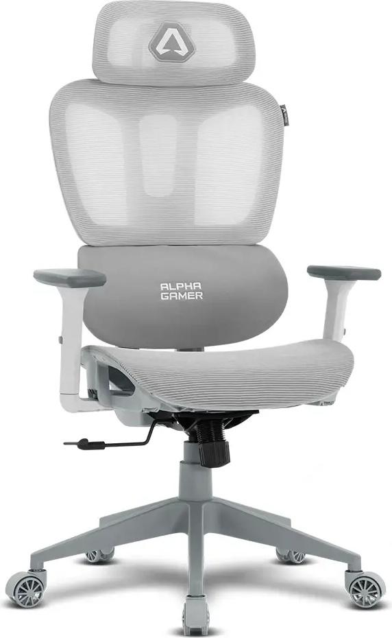 Cadeira de Escritório Ergonómica Luna Cinzenta - ALPHA GAMER