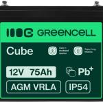 Bateria Chumbo AGM 12V 75Ah VRLA Deep Cycle - GREEN CELL
