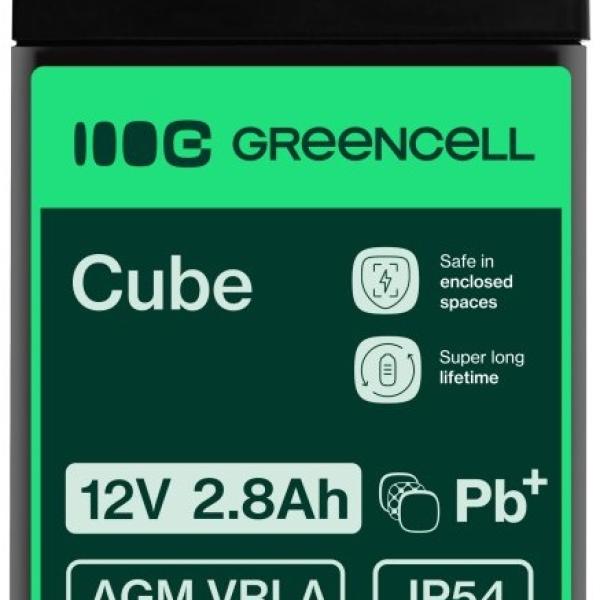 Bateria Chumbo AGM 12V 2,8Ah VRLA Deep Cycle - GREEN CELL