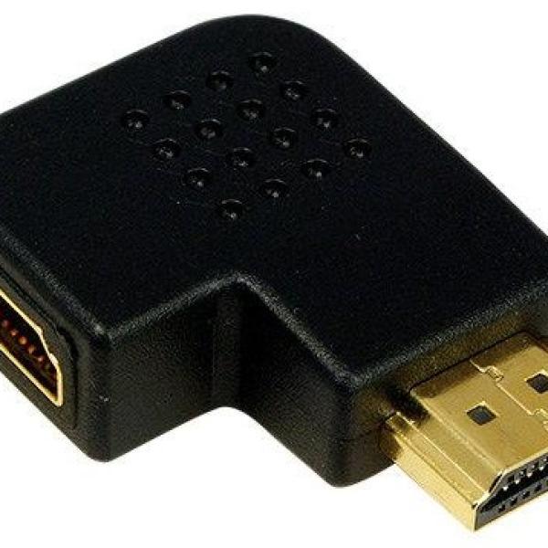 Ficha Adaptadora HDMI 90º Curva Macho/Femea - LOGILINK