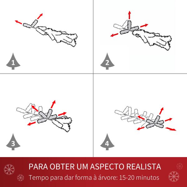 Árvore de Natal Artificial Ø69x150cm com 464 Ramas e 28 Pinhas Folhas de PVC Base Dobrável e Suporte Metálico Decoração de Natal para Interiores Verde