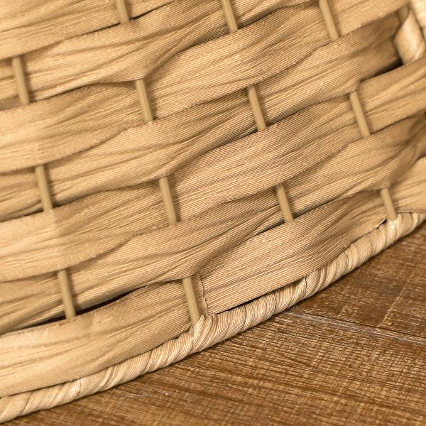 Saia para Árvore de Natal Rústica com Design Entrançado e Cobre - pé Ø68x22 cm Natural
