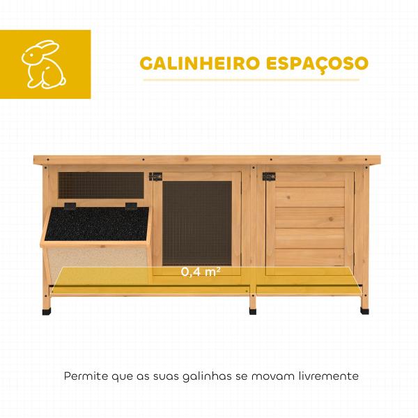 Coelheira de Madeira Gaiola para Coelhos com Telhado Asfáltico Rebatível Portas com Fecho Bandejas Removíveis 112x50x54 cm Amarelo