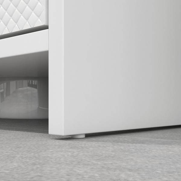 Móvel para Lavatório Pousar Moderno com Prateleira Anti - Tombo Carga 40 kg 60x30x60 cm Branco
